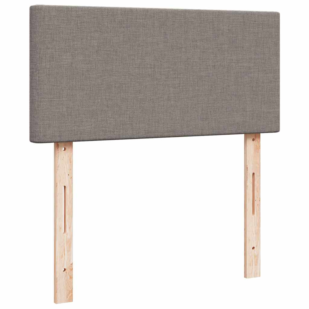 Ottoman krevet s madracima i LED diodama boje taupe 160x200 cm, tkanina