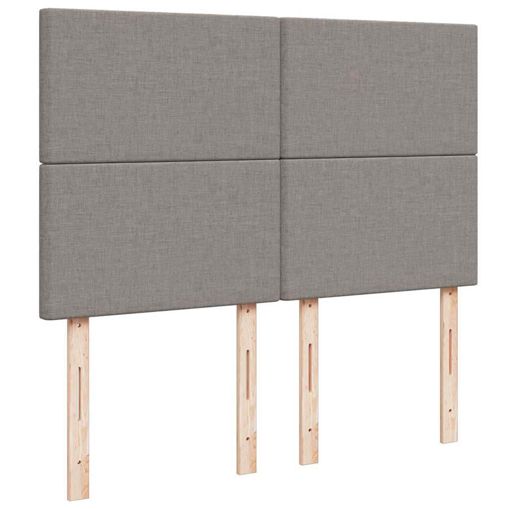 Ottoman krevet s madracem, taupe boja, 140x190 cm, tkanina