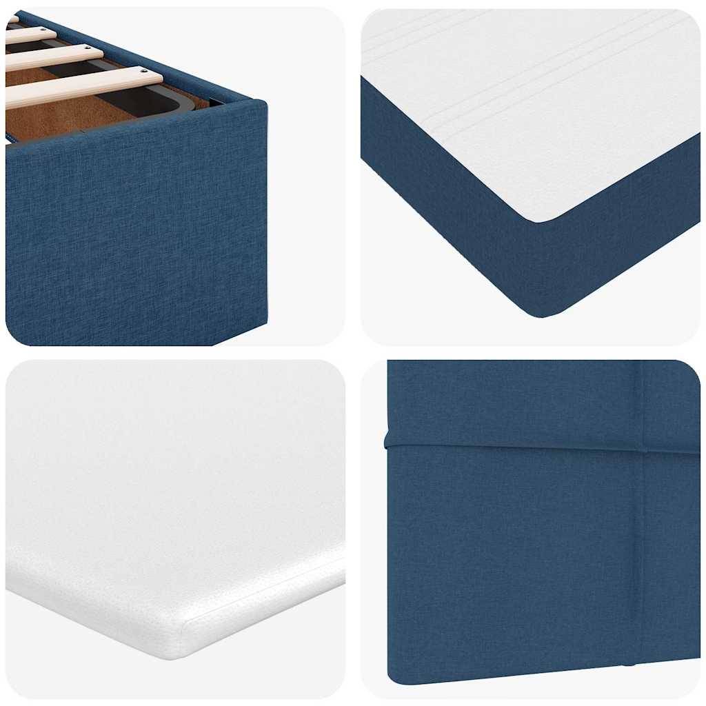 Ottoman krevet s madracem plavi 80x200 cm tkanina