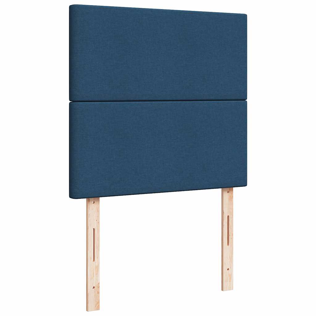 Ottoman krevet s madracima plavi 160x200 cm tkanina