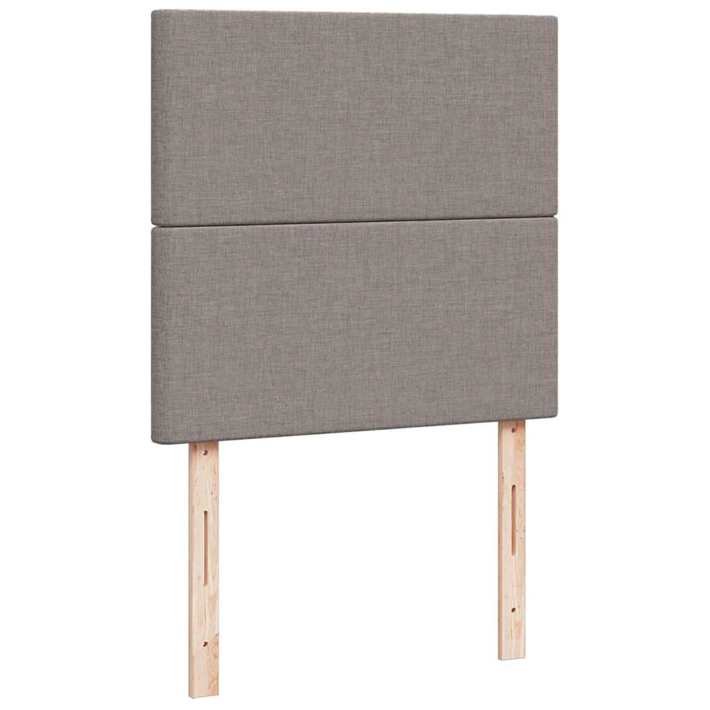 Ottoman krevet s madracima i LED diodama boje taupe 160x200 cm, tkanina