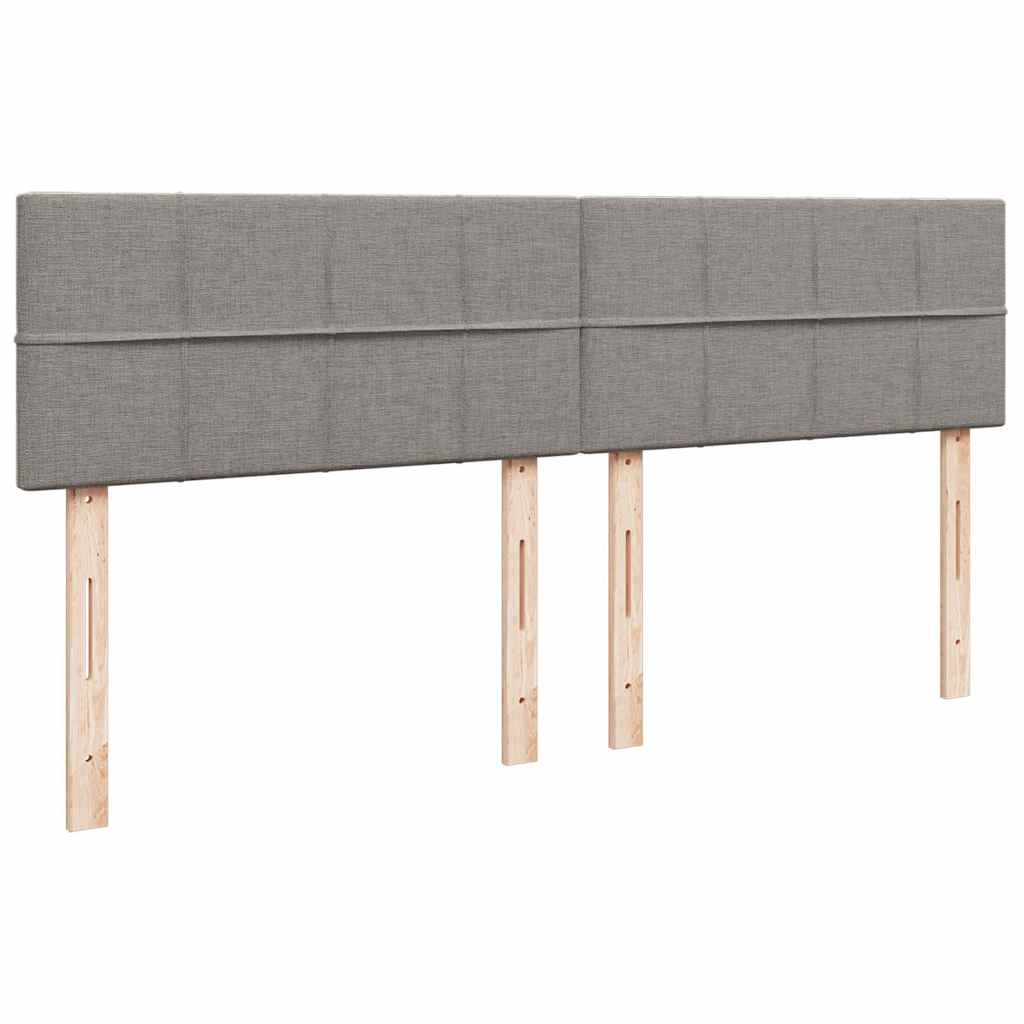 Ottoman krevet s madracima i LED diodama boje taupe 160x200 cm, tkanina