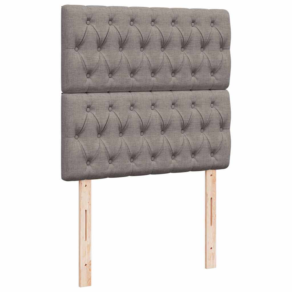 Ottoman krevet s madracima i LED diodama boje taupe 160x200 cm, tkanina