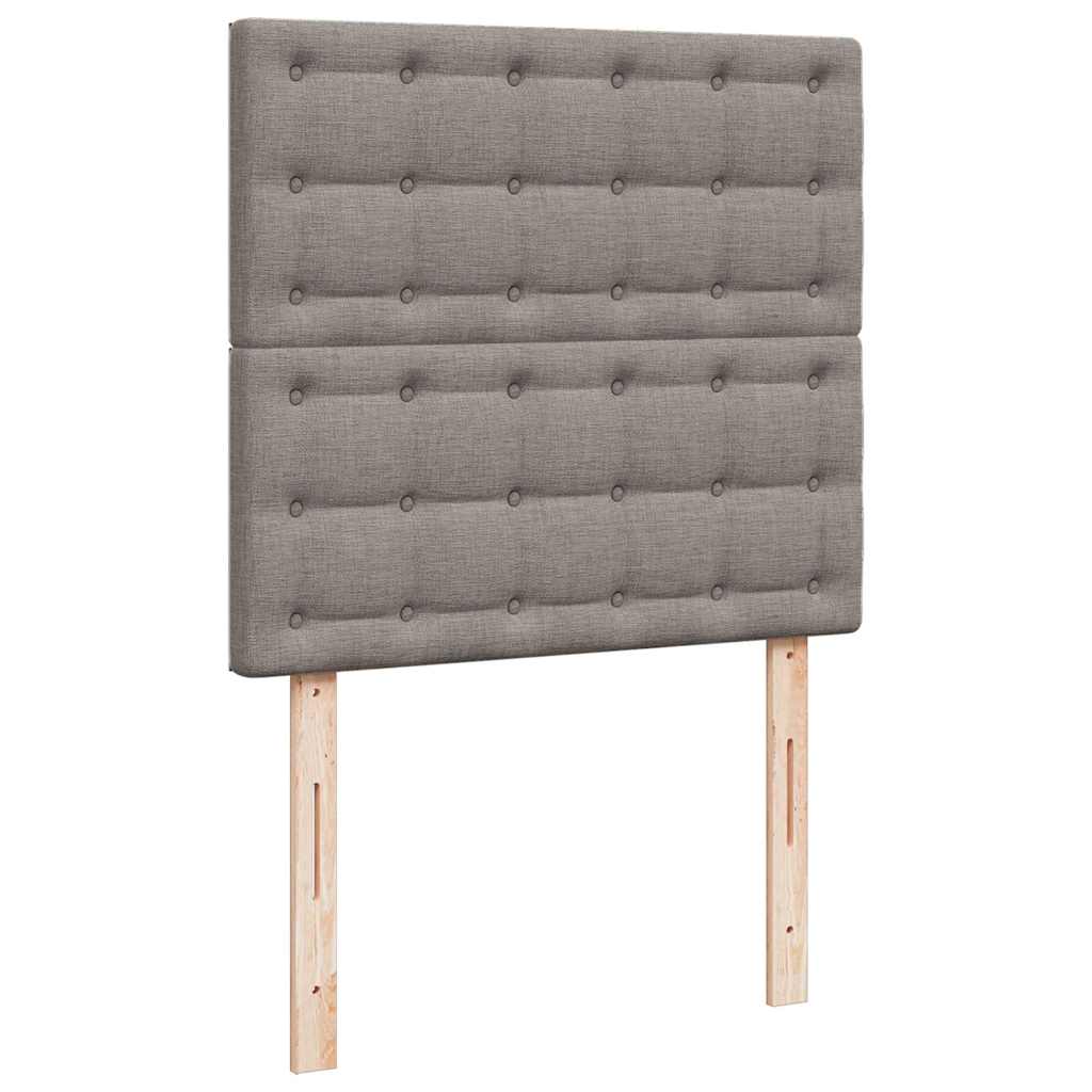 Ottoman krevet s madracima i LED diodama boje taupe 160x200 cm, tkanina