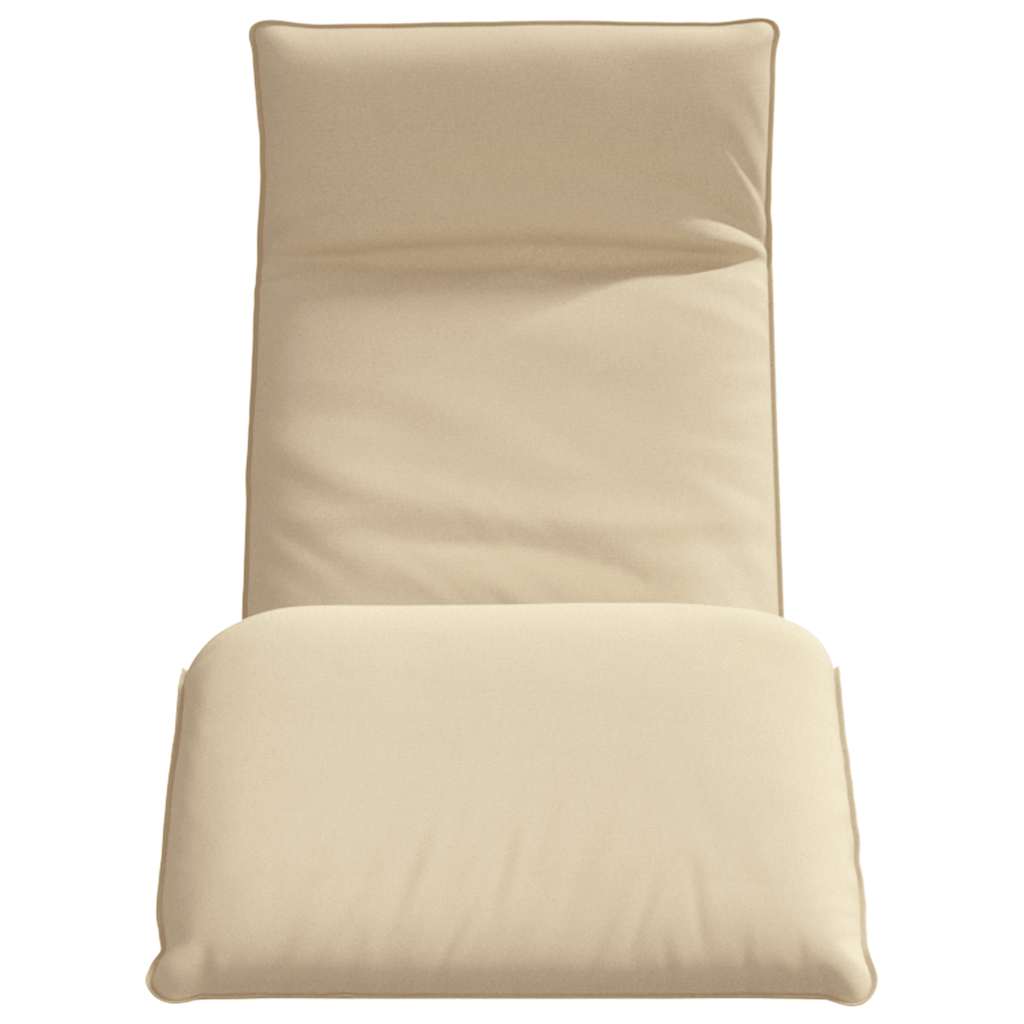 Sklopiva ležaljka za sunčanje bež boje 175x54x8,5 cm Oxford tkanina