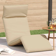 Sklopiva ležaljka za sunčanje bež boje 175x54x8,5 cm Oxford tkanina