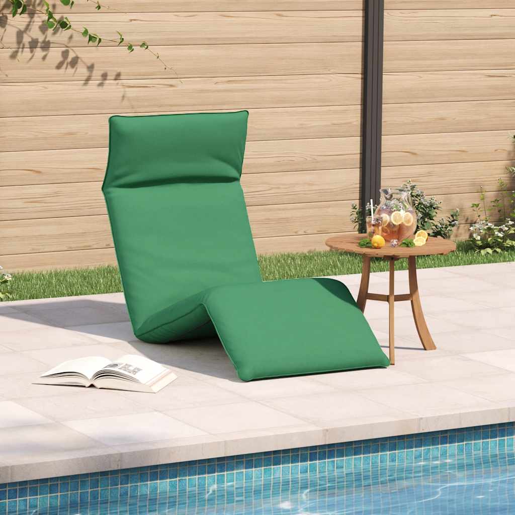 Sklopiva ležaljka za sunčanje zelena 175x54x8,5 cm Oxford tkanina