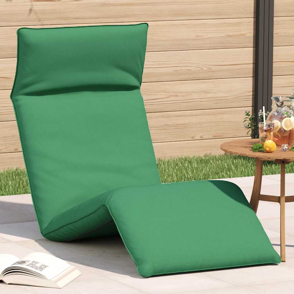 Sklopiva ležaljka za sunčanje zelena 175x54x8,5 cm Oxford tkanina