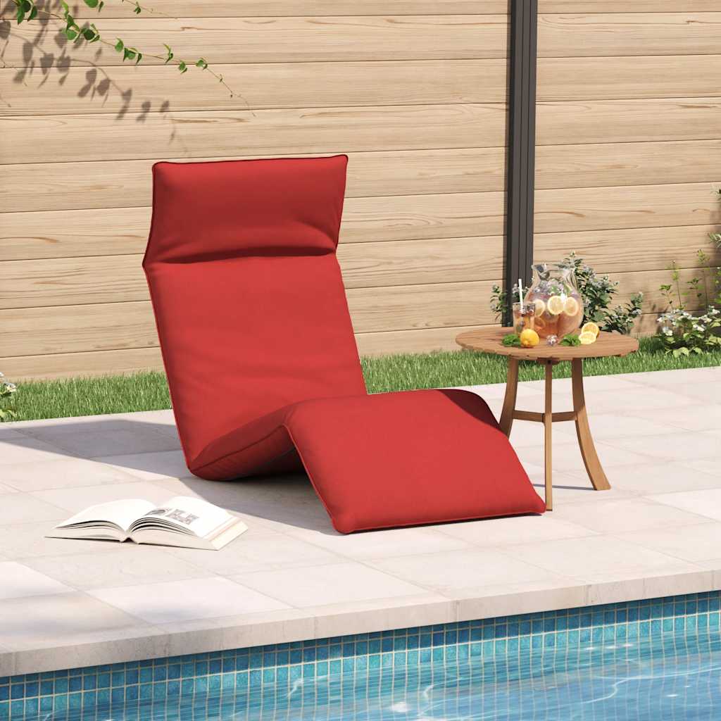 Sklopiva ležaljka za sunčanje crvena 175x54x8,5 cm Oxford tkanina