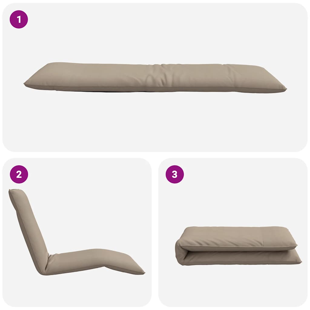 Sklopiva ležaljka za sunčanje boje taupe 175x54x8,5 cm Oxford tkanina