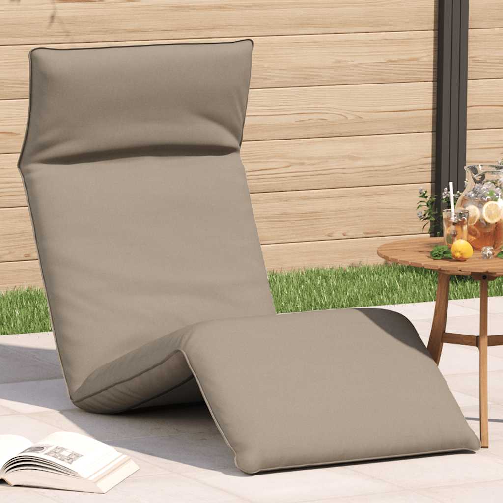 Sklopiva ležaljka za sunčanje boje taupe 175x54x8,5 cm Oxford tkanina