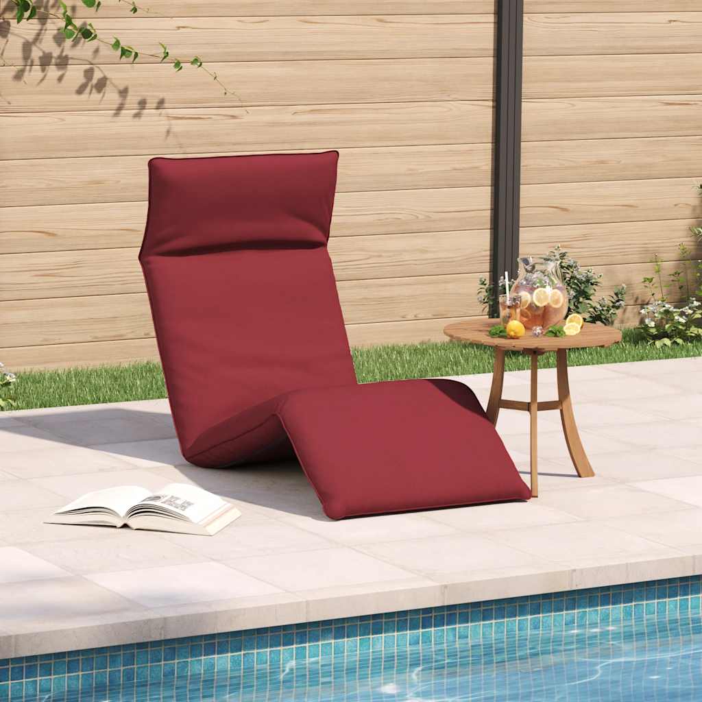 Sklopiva ležaljka za sunčanje vino crvene boje 175x54x8,5 cm Oxford tkanina