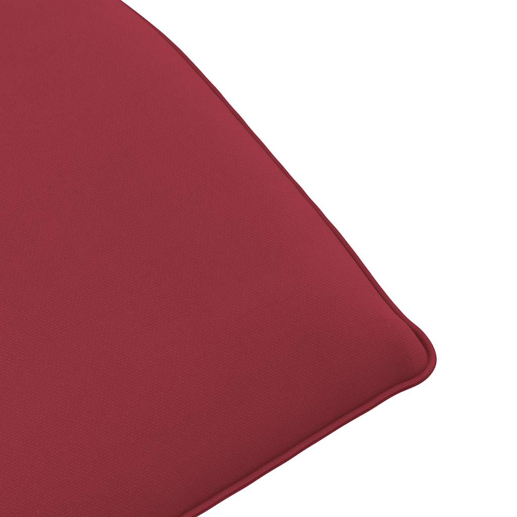 Sklopiva ležaljka za sunčanje vino crvene boje 175x54x8,5 cm Oxford tkanina