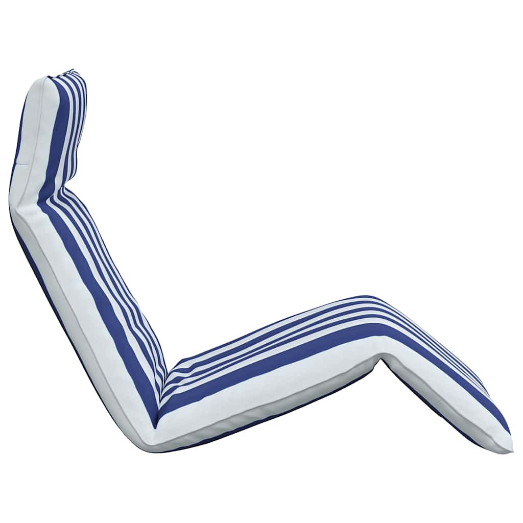 Sklopiva ležaljka za sunčanje plavo-bijela 175x54x8,5 cm Oxford tkanina