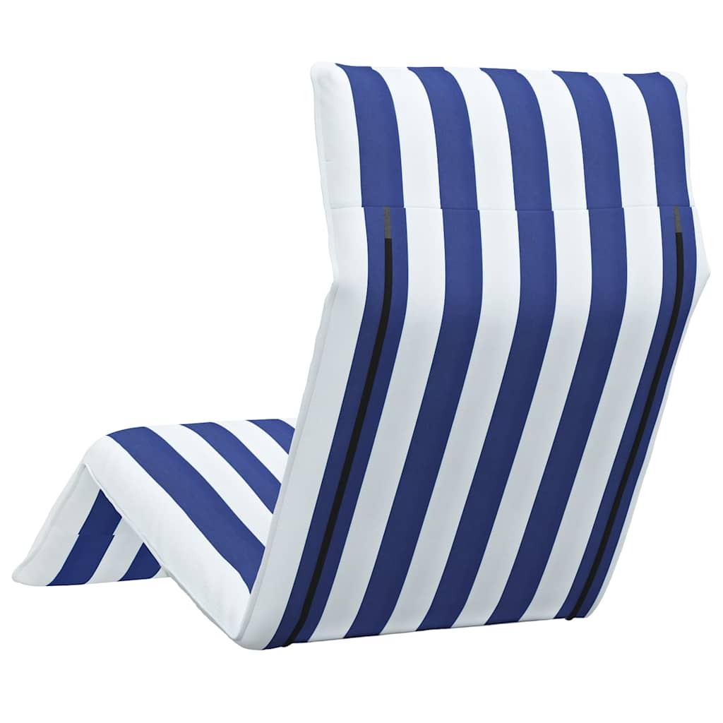 Sklopiva ležaljka za sunčanje plavo-bijela 175x54x8,5 cm Oxford tkanina