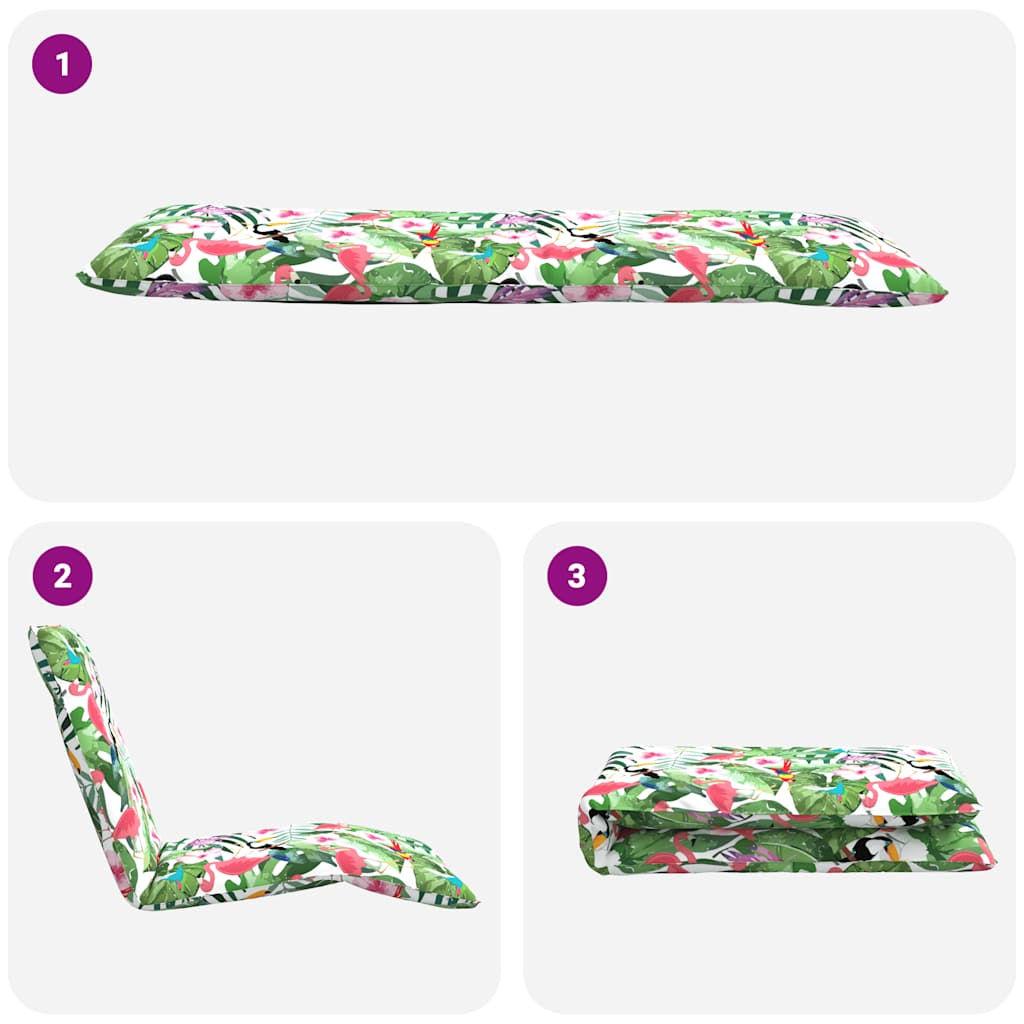 Sklopiva ležaljka za sunčanje višebojna 175x54x8,5 cm Oxford tkanina