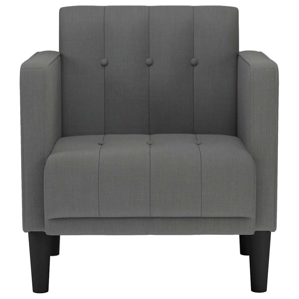 Sofa s naslonima za ruke tamno siva 53 cm tkanina