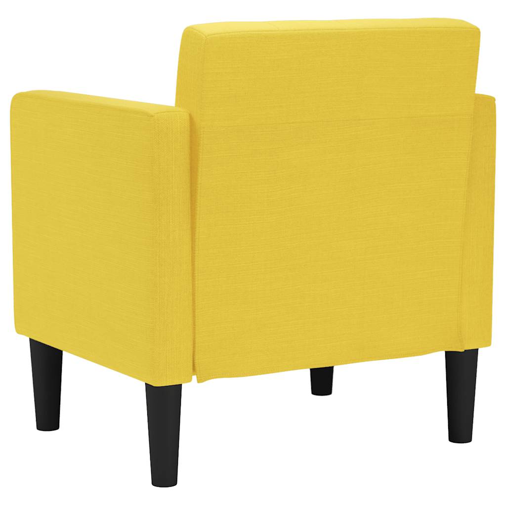 Sofa s naslonima za ruke svijetložuta 53 cm tkanina