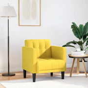 Sofa s naslonima za ruke svijetložuta 53 cm tkanina