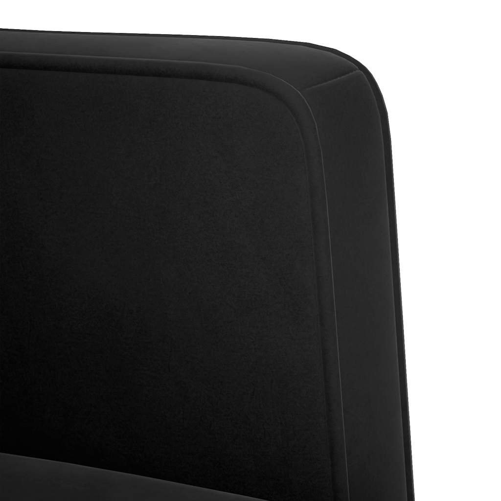 Sofa fotelja s naslonima za ruke crna 53 cm baršunasta