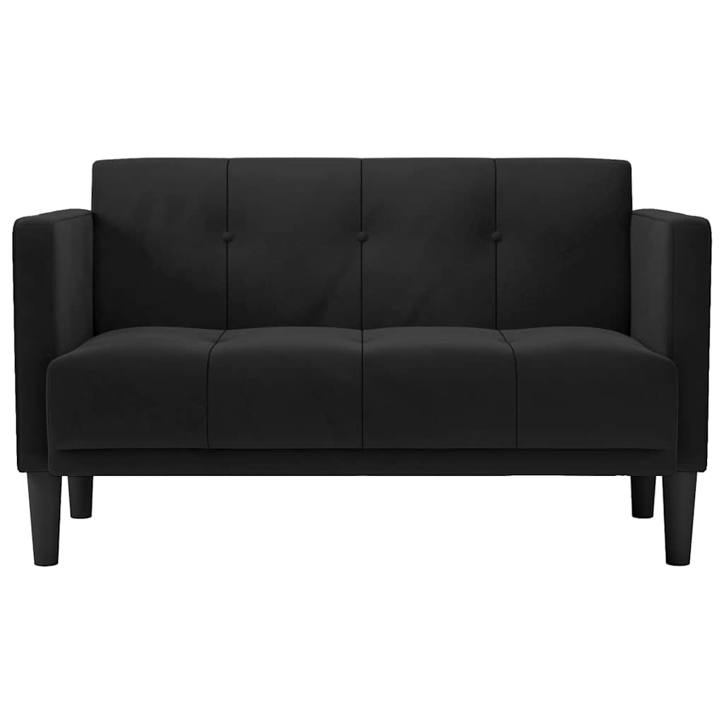 Dvosjed crni 111 cm baršun