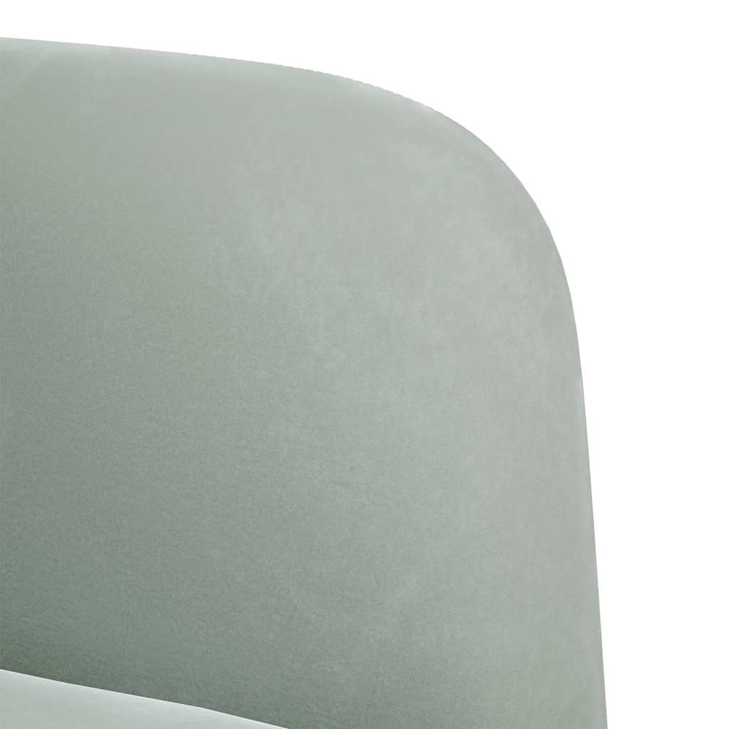 Sofa fotelja s naslonima za ruke svijetlosiva 54 cm baršunasta