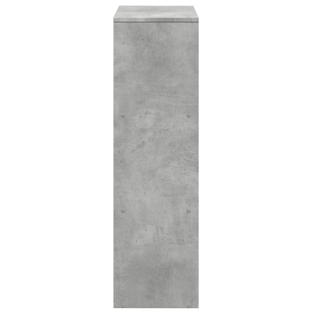 Pregrada / regal za knjige 3 razina sivi 99x29x99 cm drveni
