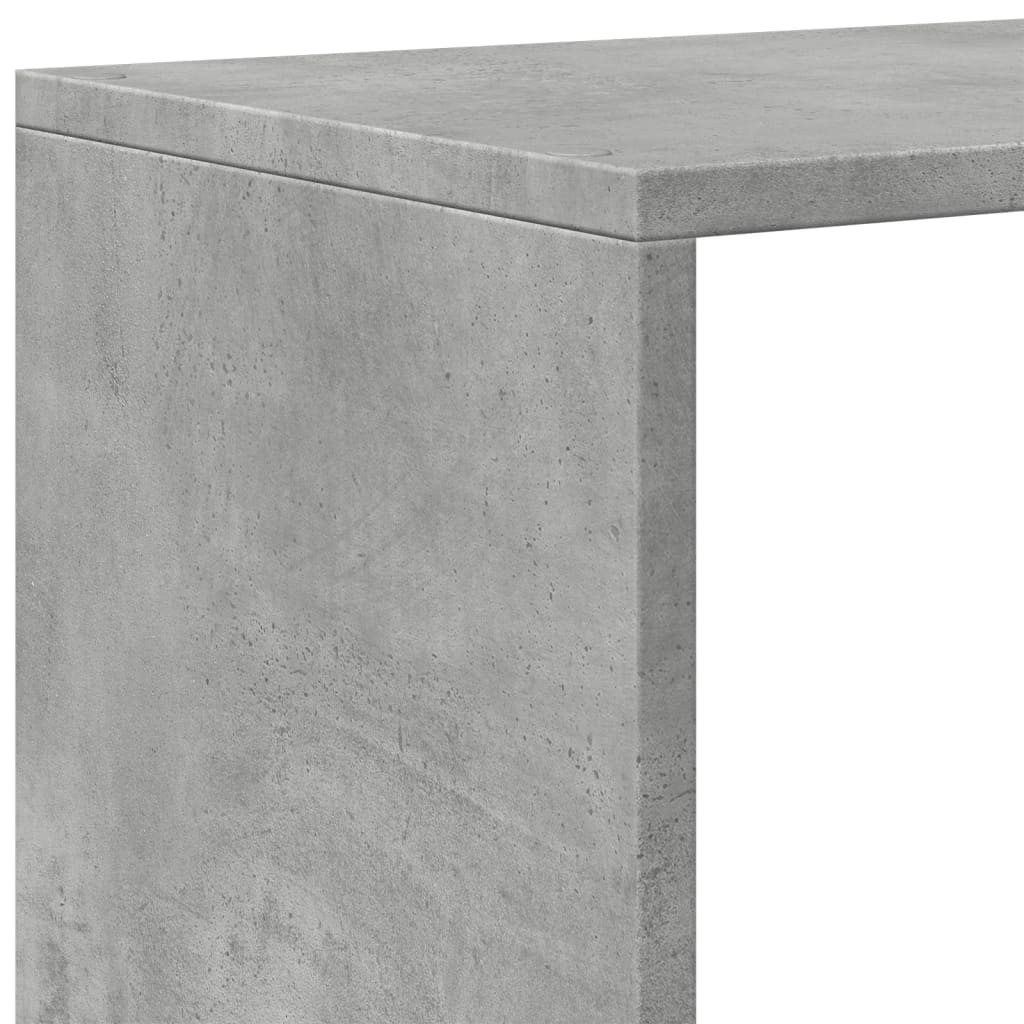Pregrada / regal za knjige 3 razina sivi 99x29x99 cm drveni