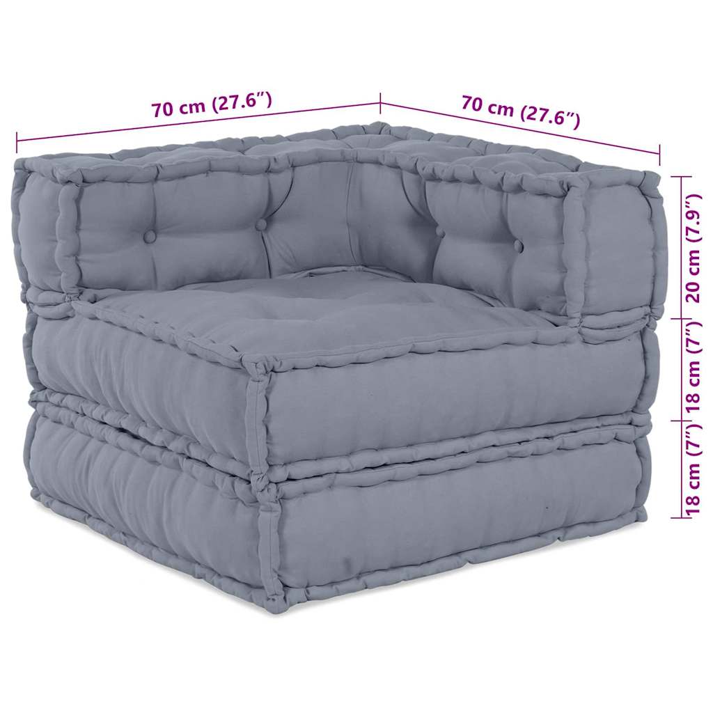Modularna sofa 2 pcs Siva 140 x 70 x 56 cm Tkanina