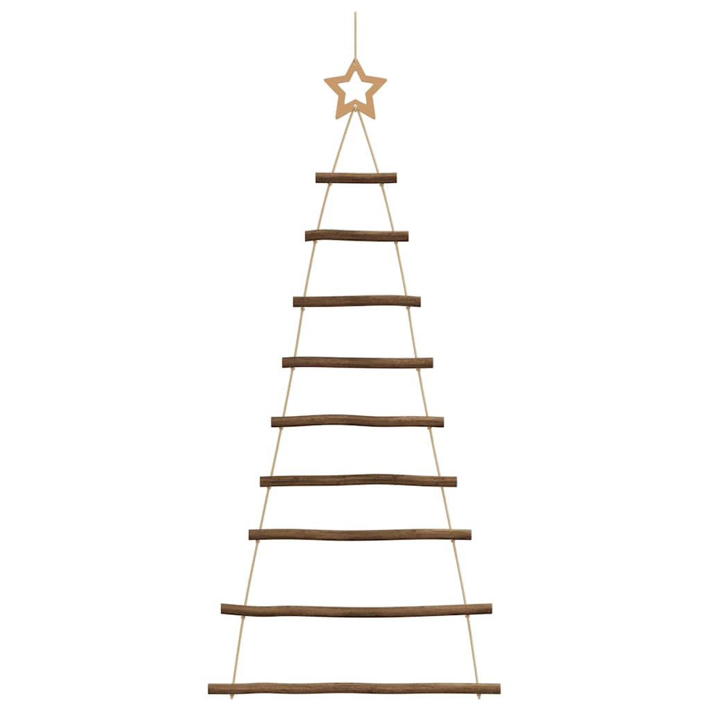 Viseća božićna drvca s vrhom zvijezda 2 kom 55x120 cm prirodne grane