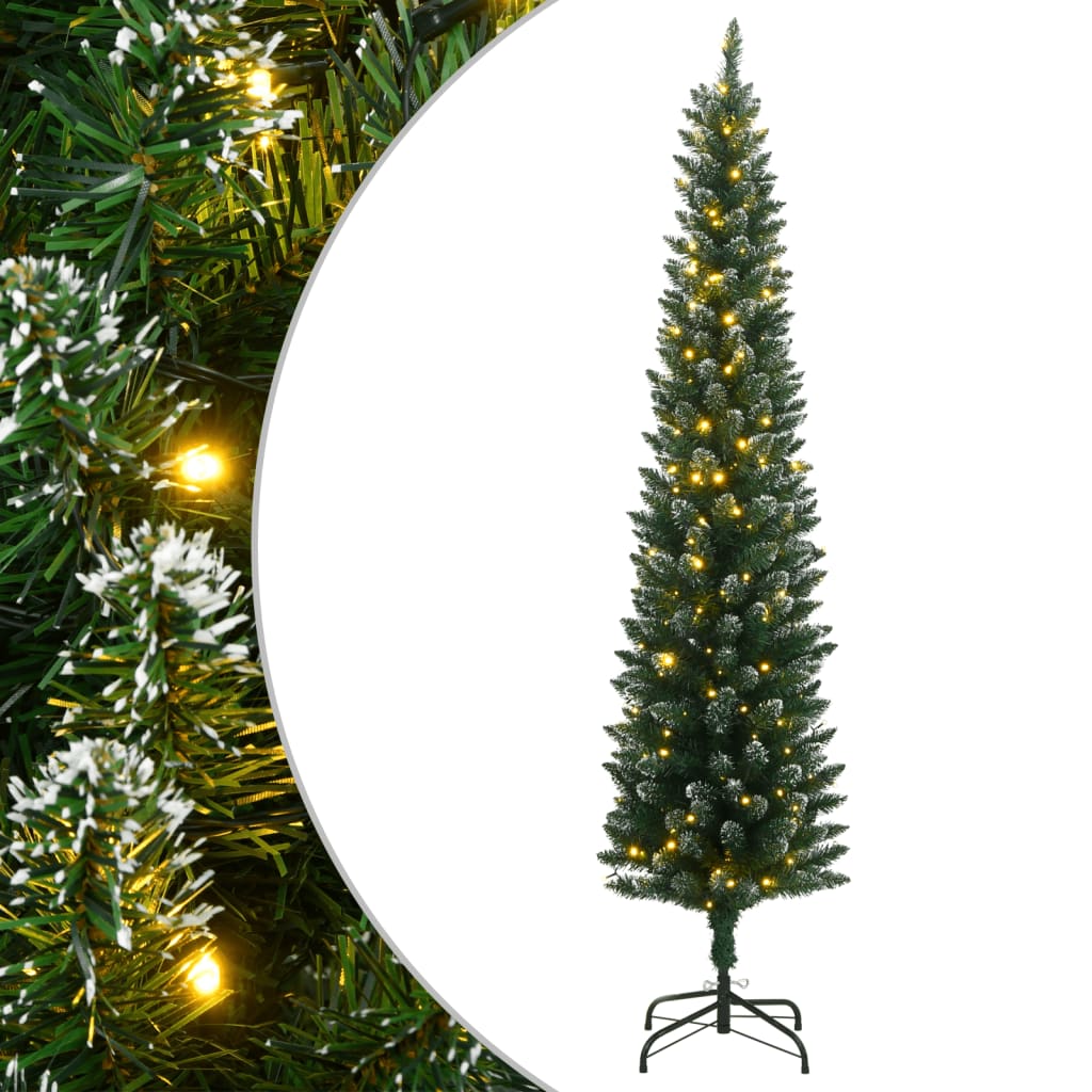 Umjetno tanko božićno drvce s 300 LED žarulja 240 cm