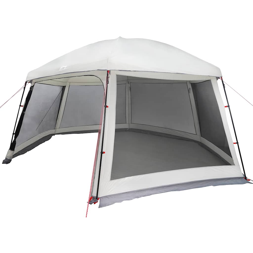 Šator za bazen s uklonjivim letvicama i mrežastim stjenkama Siva 512 x 458 cm