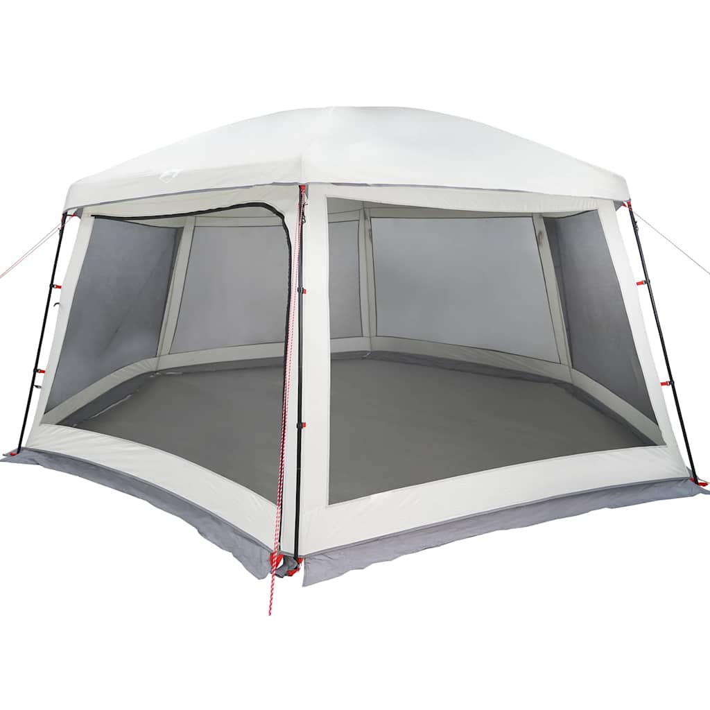 Šator za bazen s uklonjivim letvicama i mrežastim stjenkama Siva 618 x 532 cm
