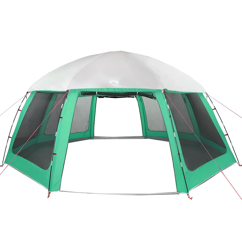 Šator za bazen s uklonjivim letvicama i mrežastim stjenkama Zelena 612 x 612 cm