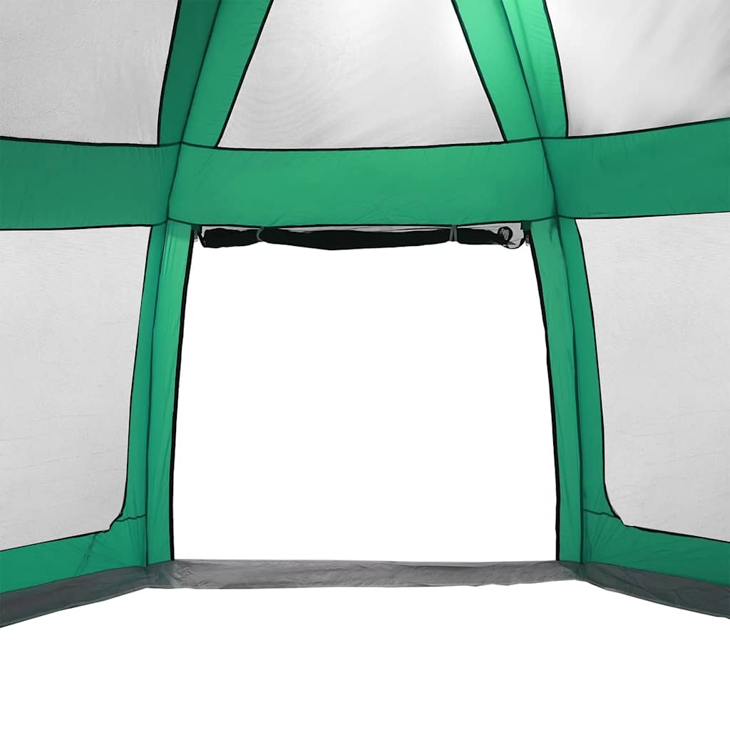 Šator za bazen s uklonjivim letvicama i mrežastim stjenkama Zelena 612 x 612 cm
