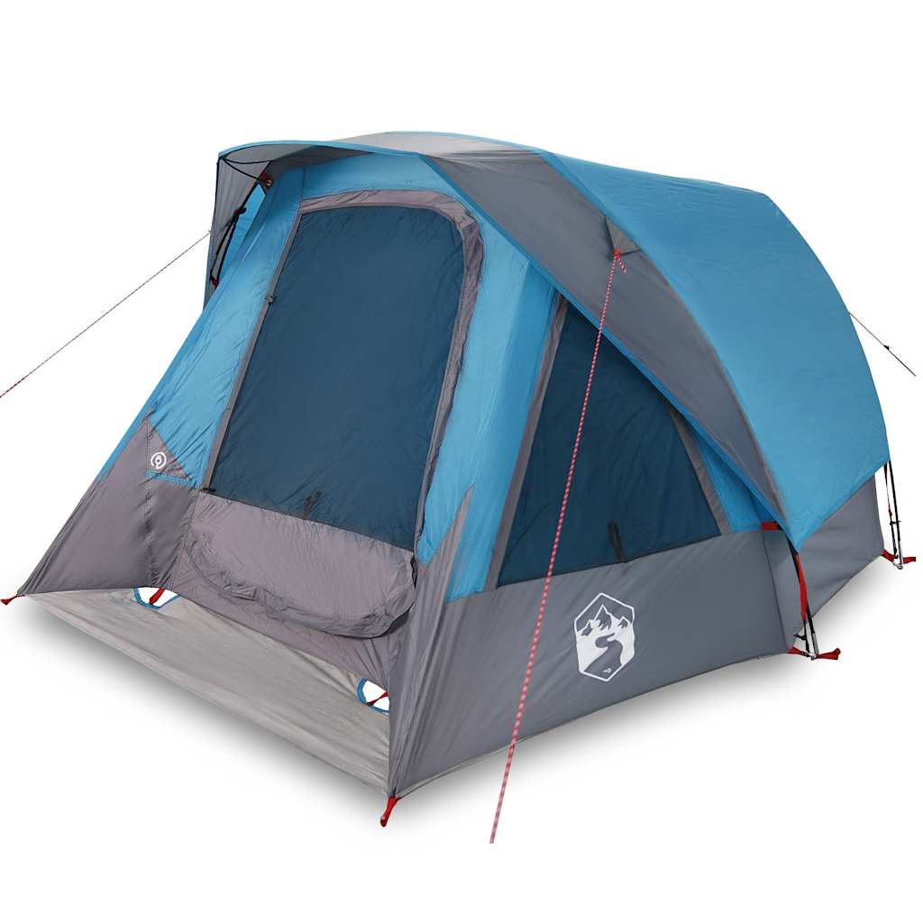 Obiteljski šator kabina za 6 osoba plava vodootporna