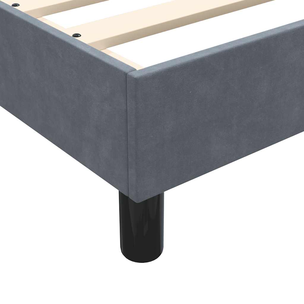 Krevet s boxspring oprugama bez madraca tamno sivi 180x220 cm baršun