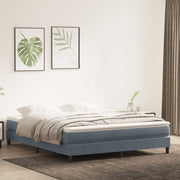 Krevet s boxspring oprugama bez madraca tamno sivi 180x220 cm baršun