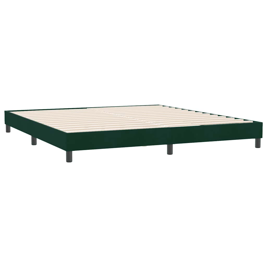 Krevet s boxspring oprugama bez madraca tamnozeleni 180x220 cm baršun