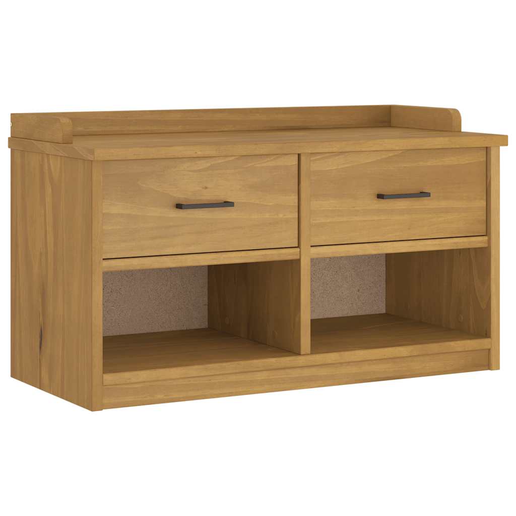 Klupa za predsoblje SANDNES 87x40x50 cm od masivne borovine