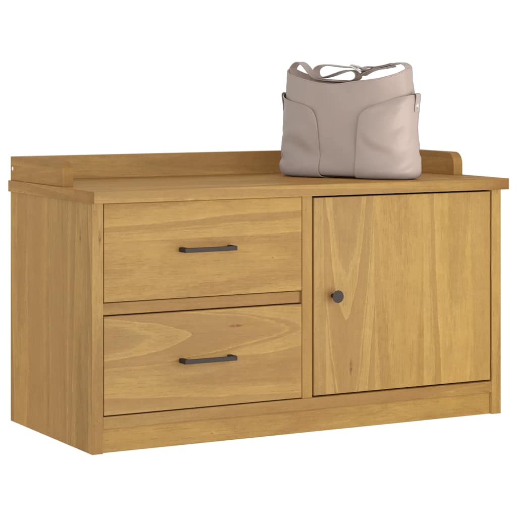 Klupa za predsoblje SANDNES 87x40x50 cm od masivne borovine
