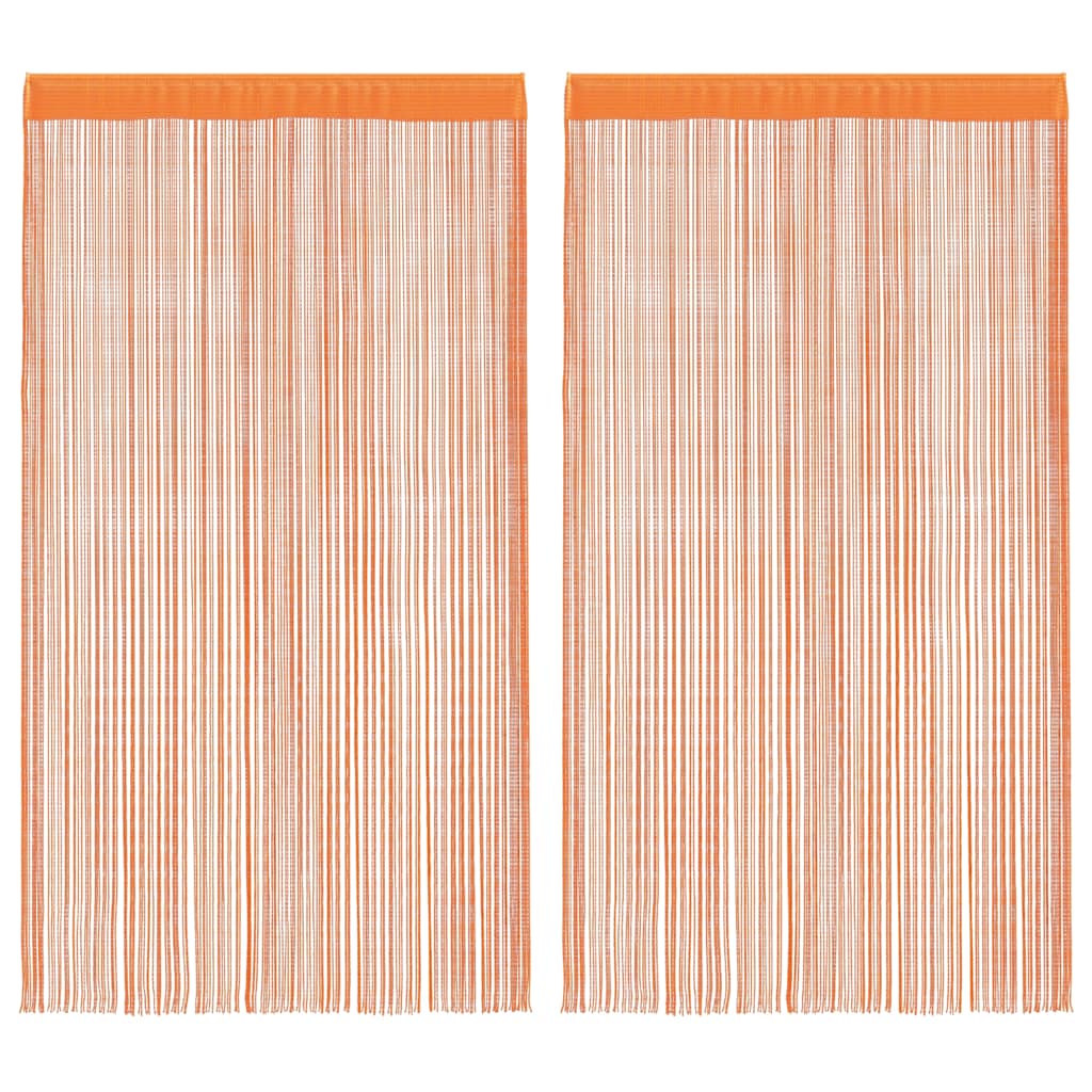 Zavjese od špage 2 kom. narančaste 100x250 cm