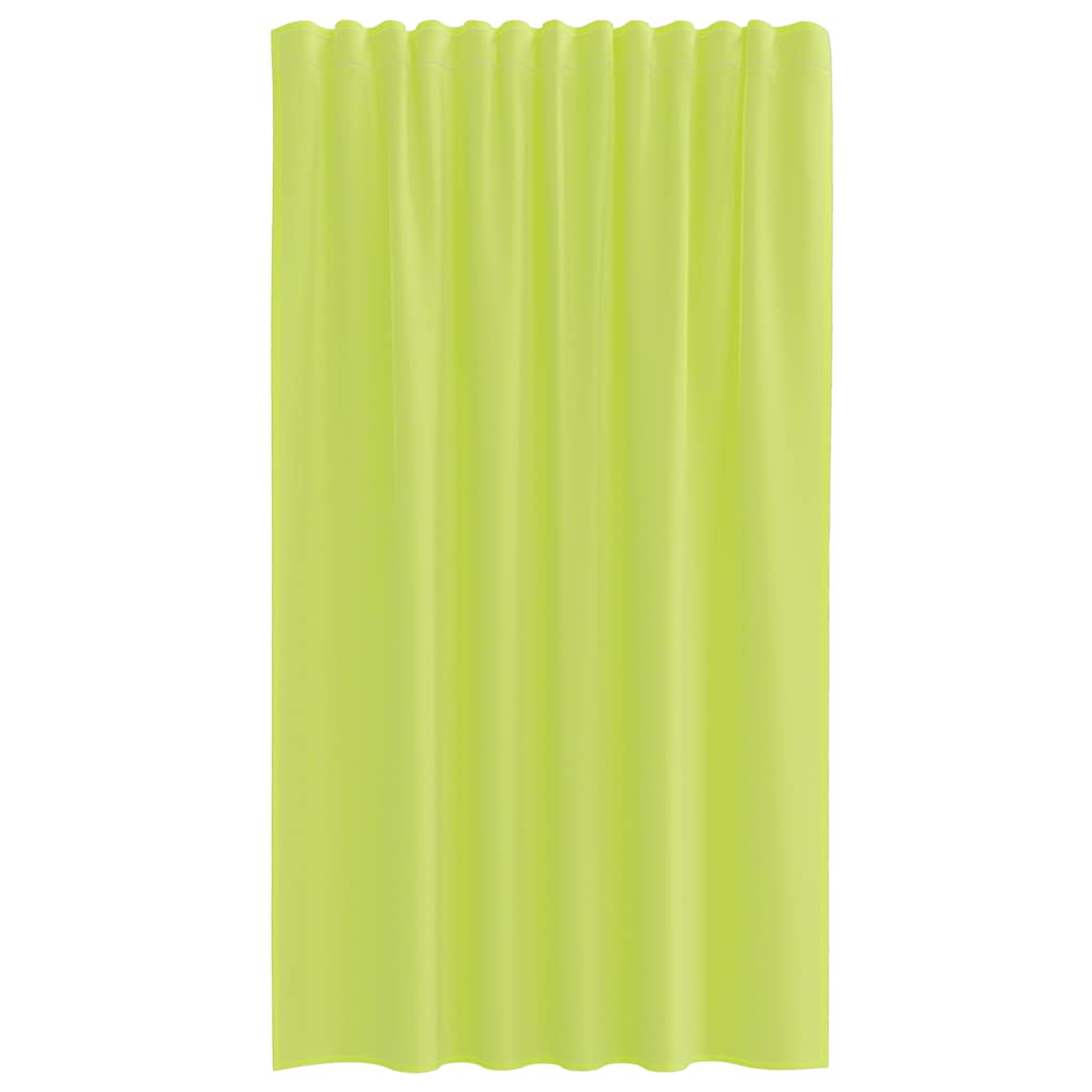 Voile zavjese s džepovima za šipke 2 kom. jabukasto zelene Zelena 140 x 175 cm