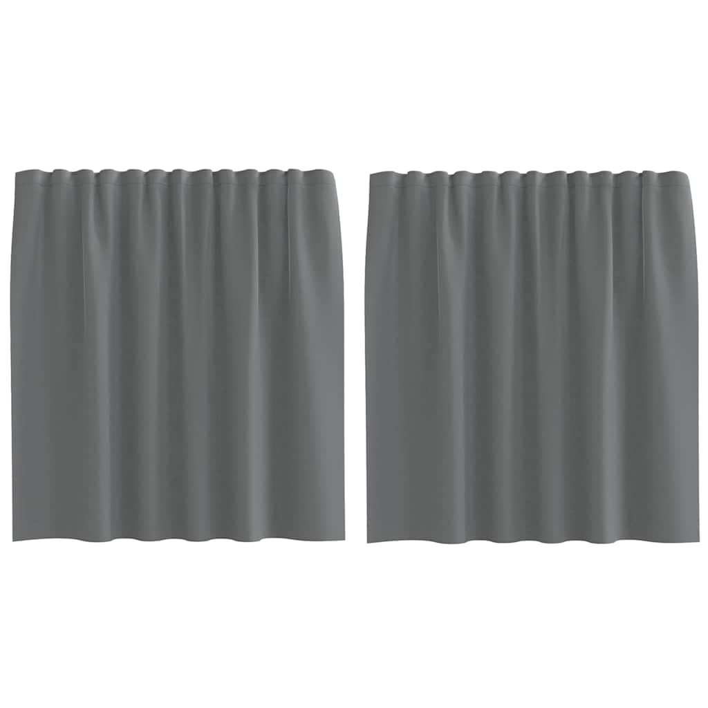 Voile zavjese s džepovima za šipke 2 kom tamnosive Siva 140 x 140 cm