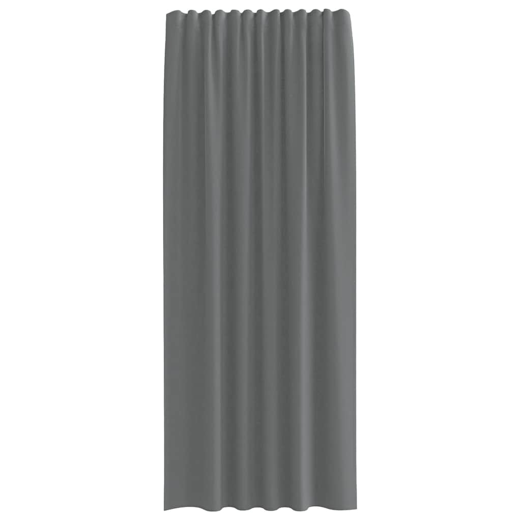 Voile zavjese s džepovima za šipke 2 kom tamnosive Siva 140 x 225 cm