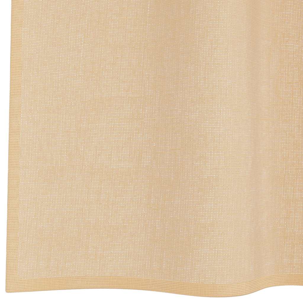 Voile zavjese s džepovima za šipke 2 kom boja pijeska Smeđa 140 x 260 cm