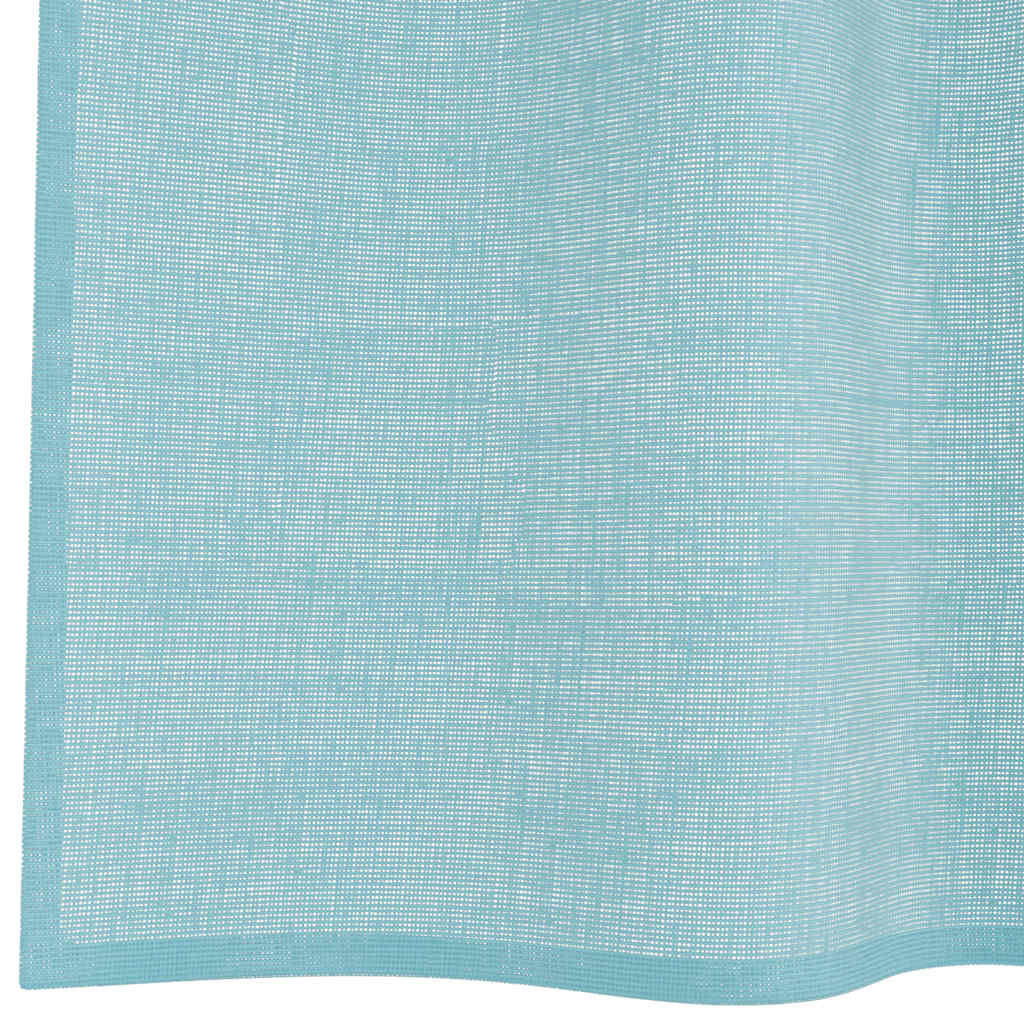 Voile zavjese s džepovima za šipke 2 kom tirkizne Tirkizna 140 x 260 cm