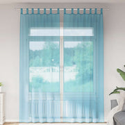 Voile zavjese s džepovima za šipke 2 kom tirkizne Tirkizna 140 x 260 cm