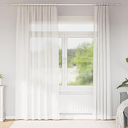 Voile zavjese s džepovima za šipke 2 kom bijele Bijela 140 x 225 cm