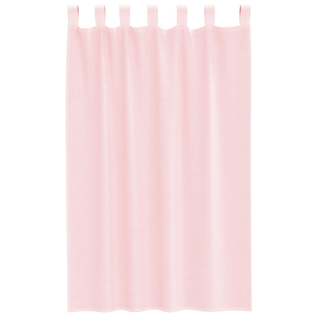 Voile zavjese s petljama 2 kom svijetlo ružičaste 140x175 cm